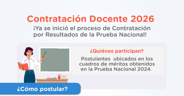 Contratación por Resultados de la Prueba Nacional 2026